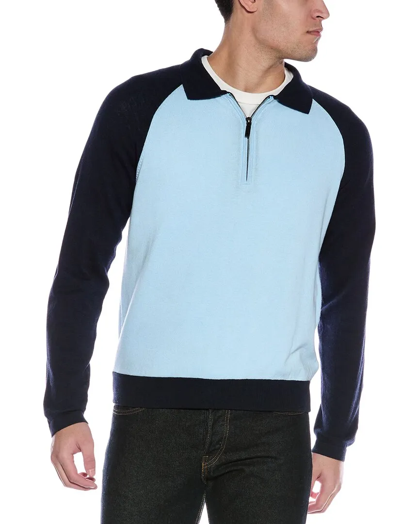 Alashan Cashmere-Blend 1/4-Zip Mock Sweater