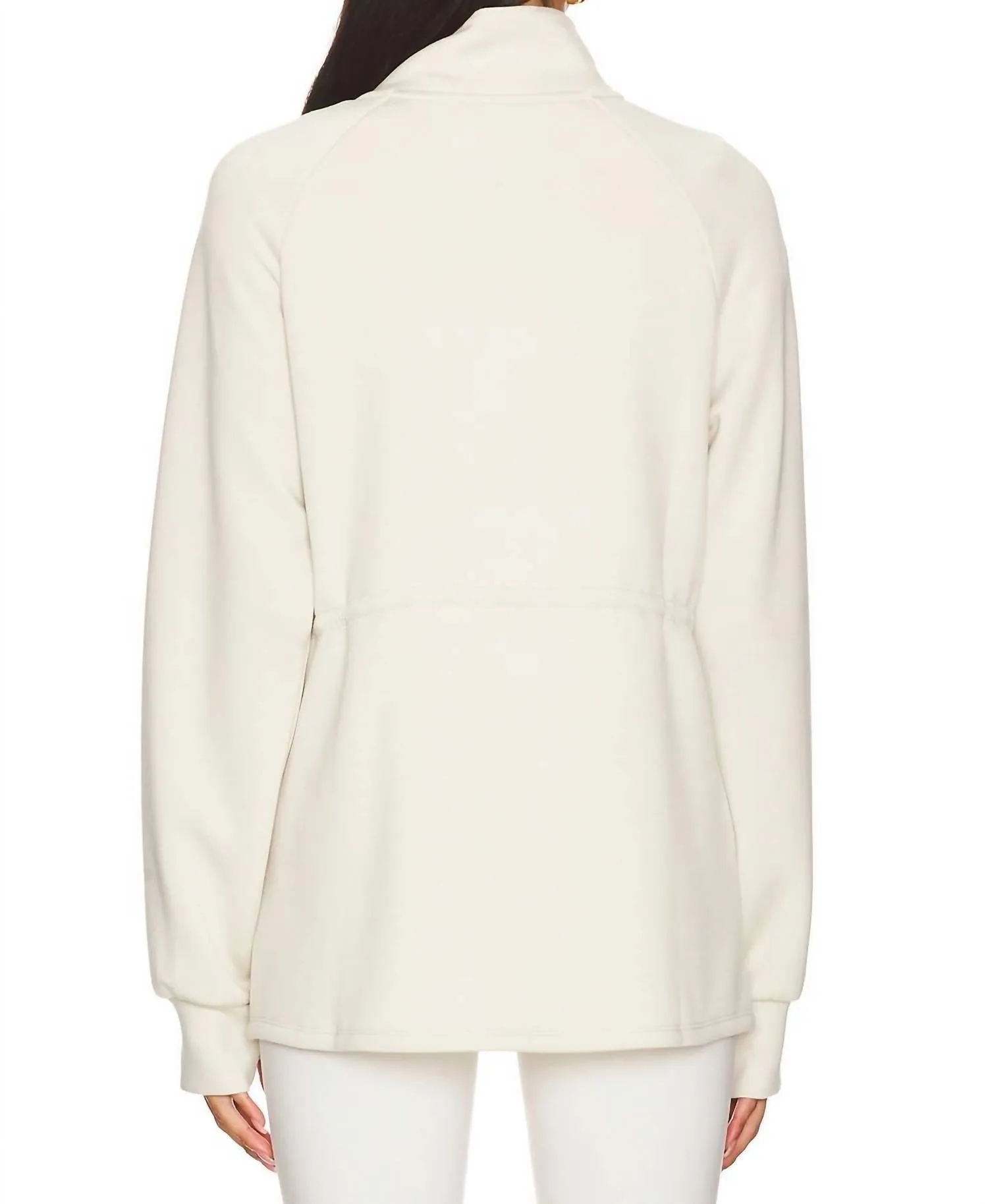 Alisa Zip Through Midlayer Sweater In Rainy Day