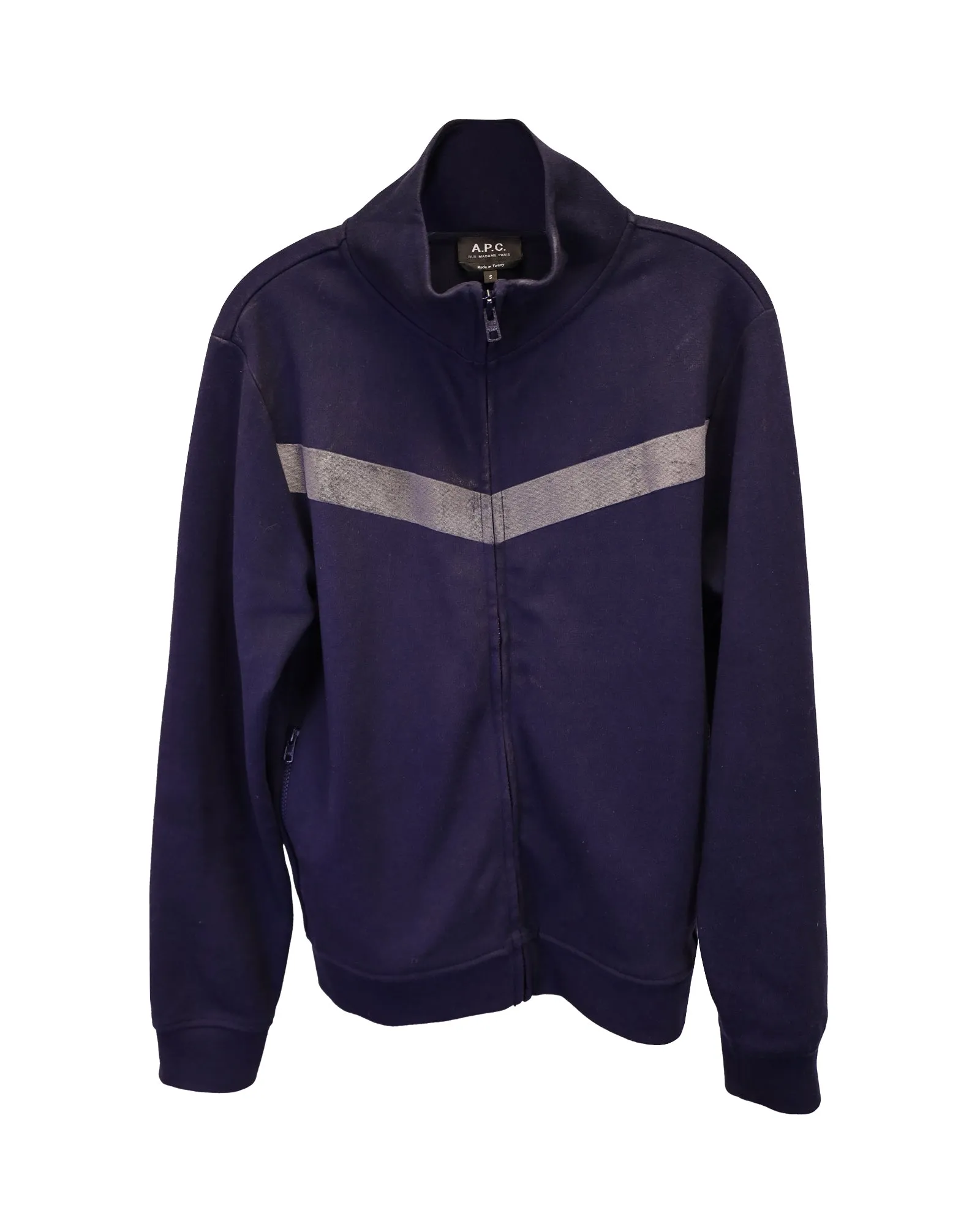 A.P.C. Track Jessy Jacket in Navy Blue Cotton