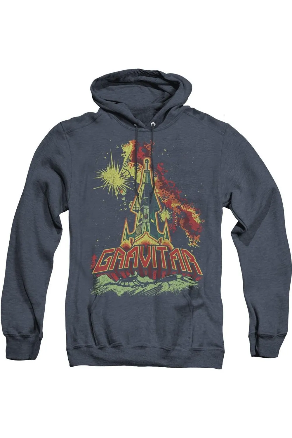 Atari Blast Off Adult Heather Hoodie