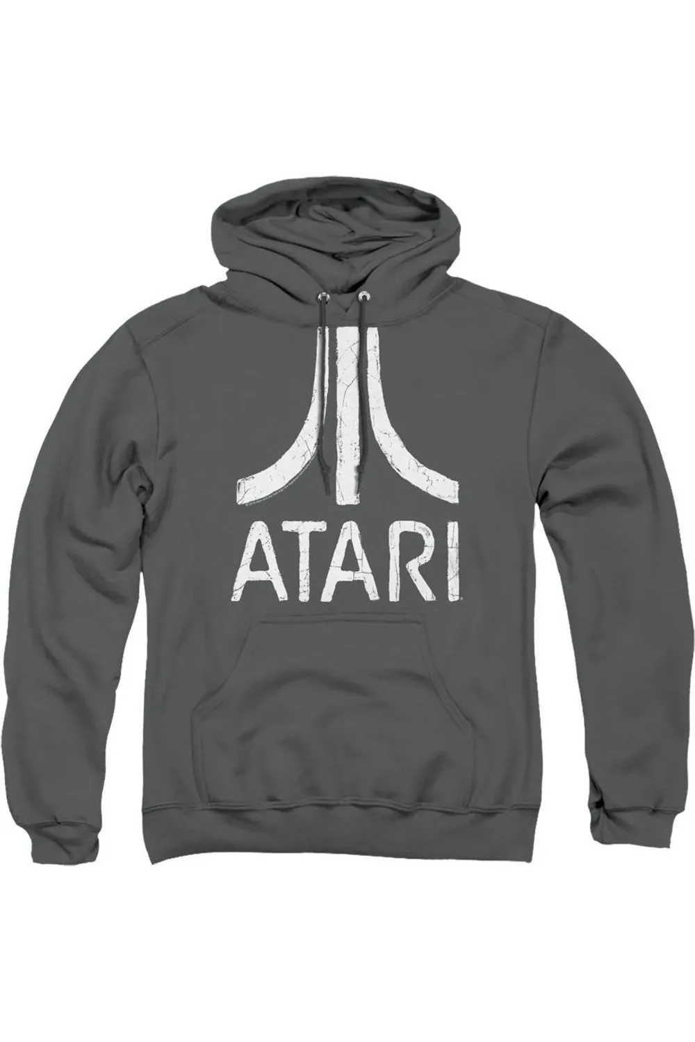 Atari Rough Logo Adult Pull Over Hoodie