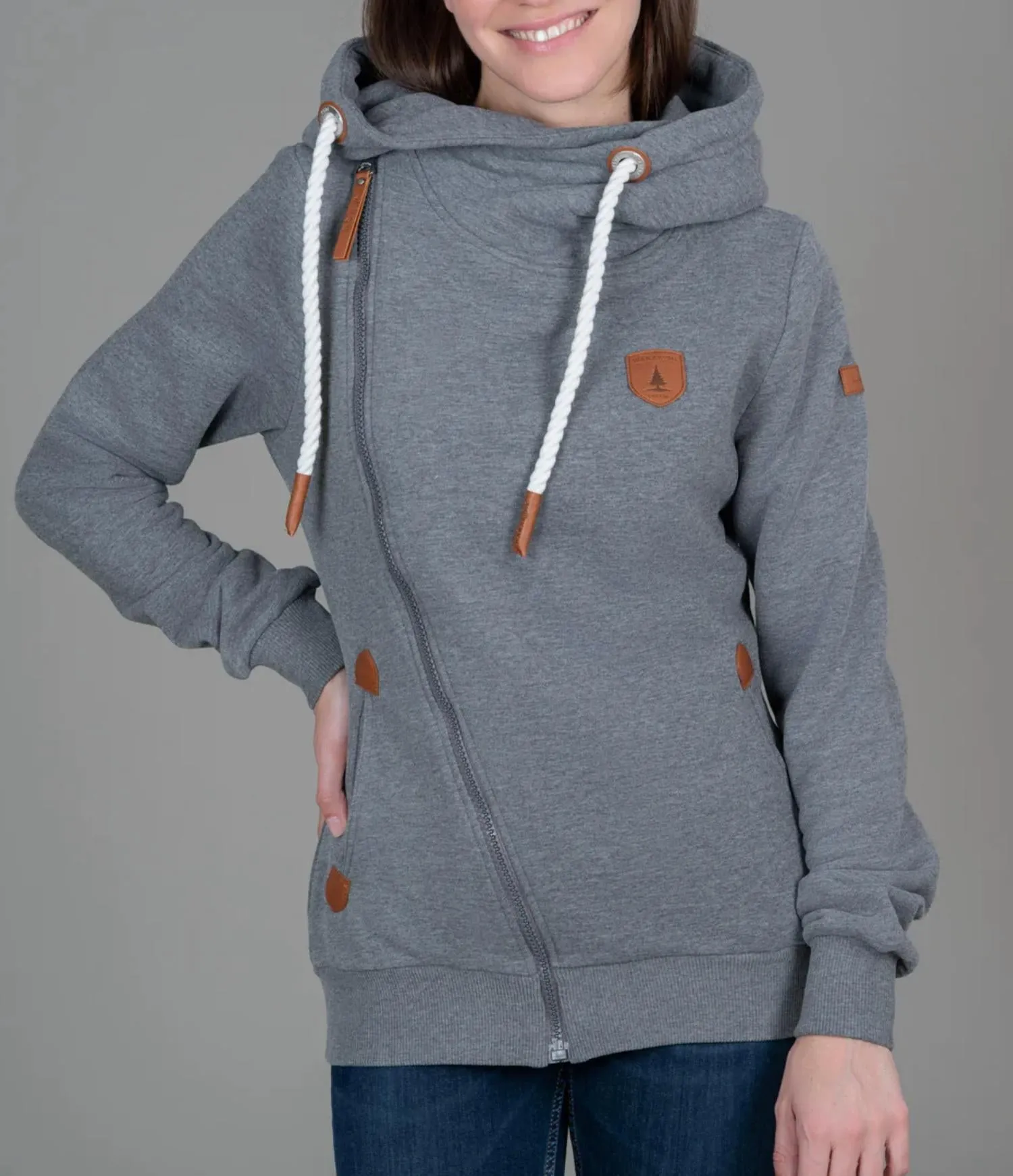 Athena Hoodie Sweatshirt In Dark Heather Grey