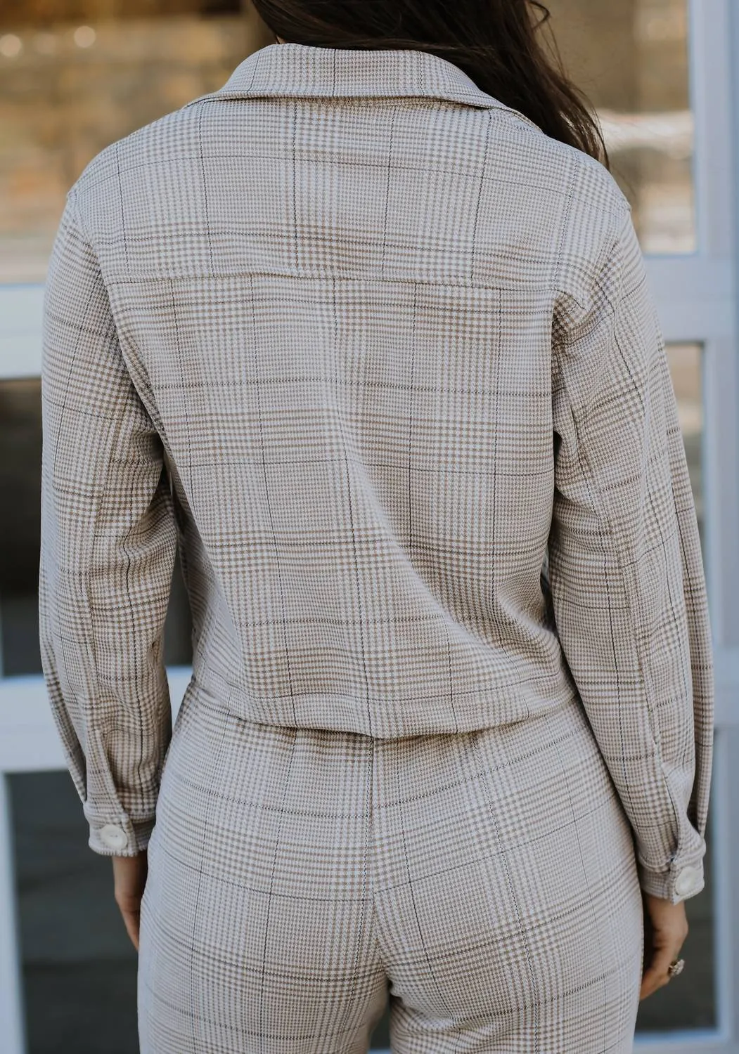 Be Confident Plaid Set - Jacket In Neutral