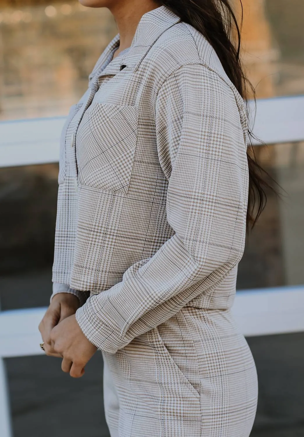 Be Confident Plaid Set - Jacket In Neutral