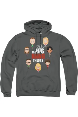 Big Bang Theory Emojis Adult Pull Over Hoodie / Hooded Sweatshirt