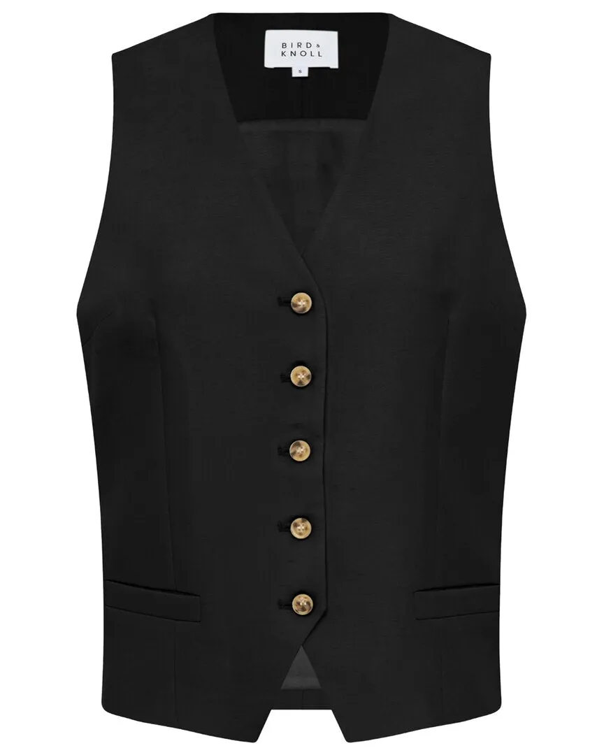Bird & Knoll Emelio Linen-Blend Vest