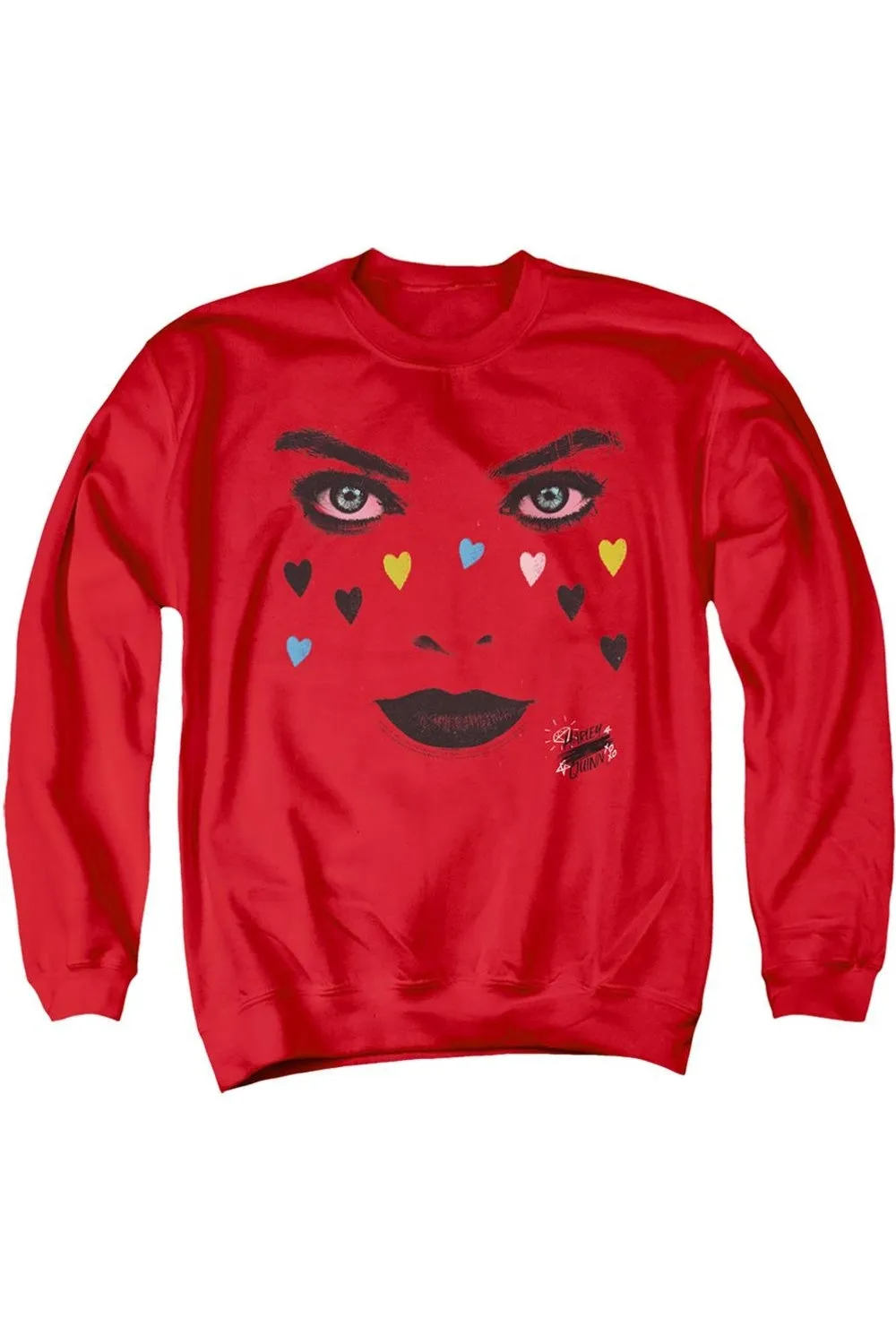 Birds Of Prey Red Harley Adult Crewneck Sweatshirt