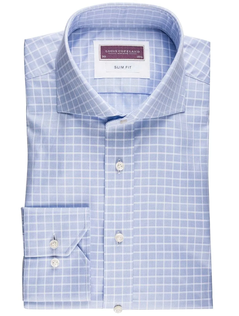 Blue Box Check Slim Fit Shirt Blue/slim