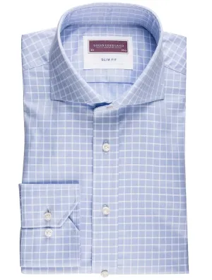 Blue Box Check Slim Fit Shirt Blue/slim