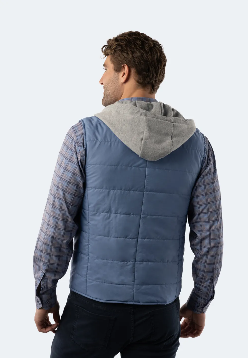 Blue Hooded Vest