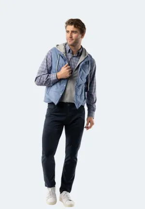 Blue Hooded Vest