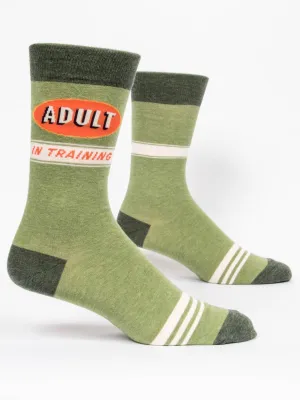 Blue Q Mens Crew Socks - Adult In Training