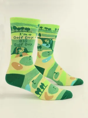 Blue Q Mens Crew Socks - I'm A Golf Guy. Big Golf Guy