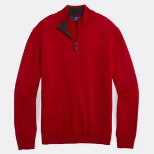 Boathouse Stripe Mock Neck Sweater In Red