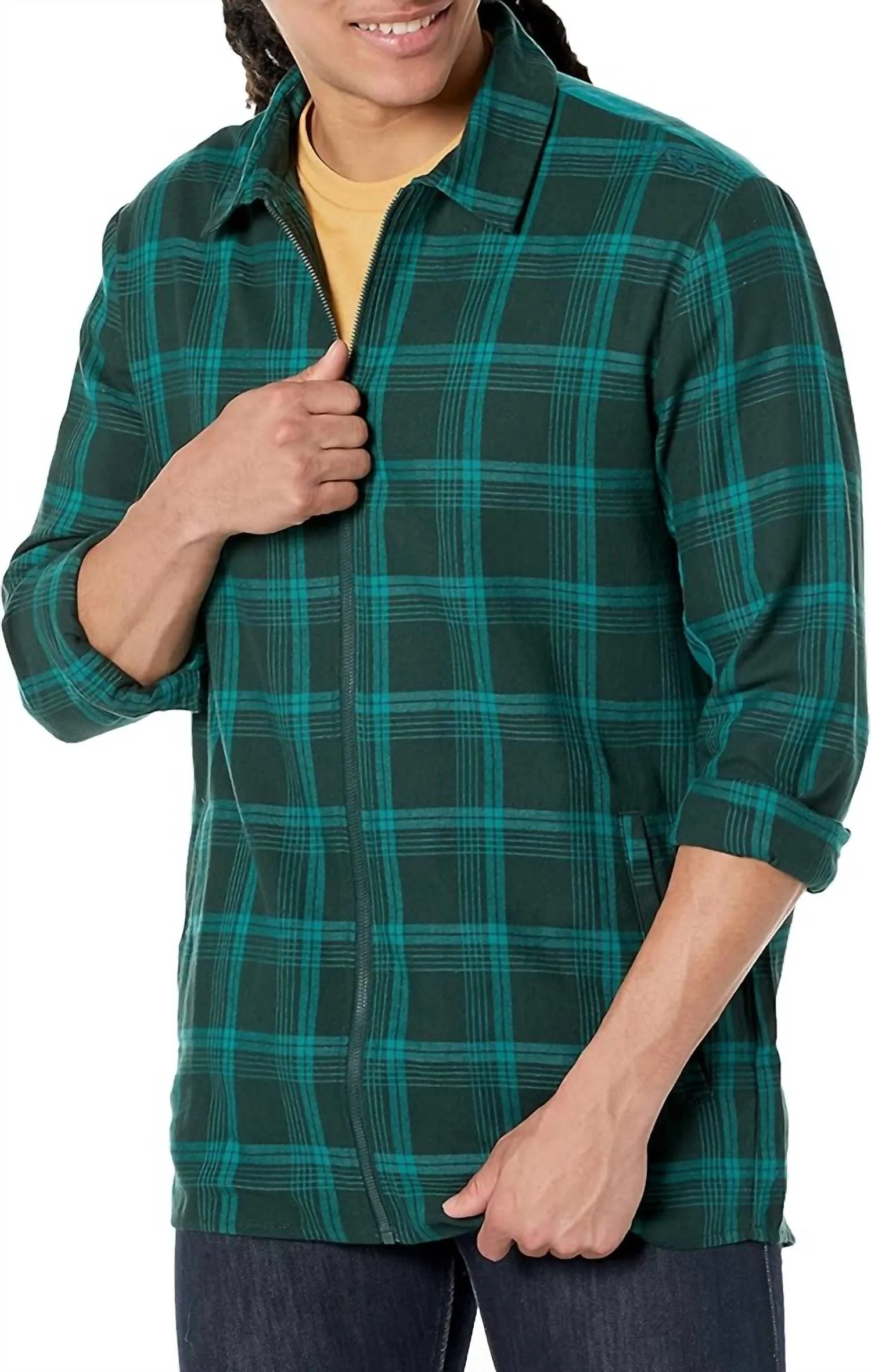 Bonfire Full Zip Lightweight Shirt In Green