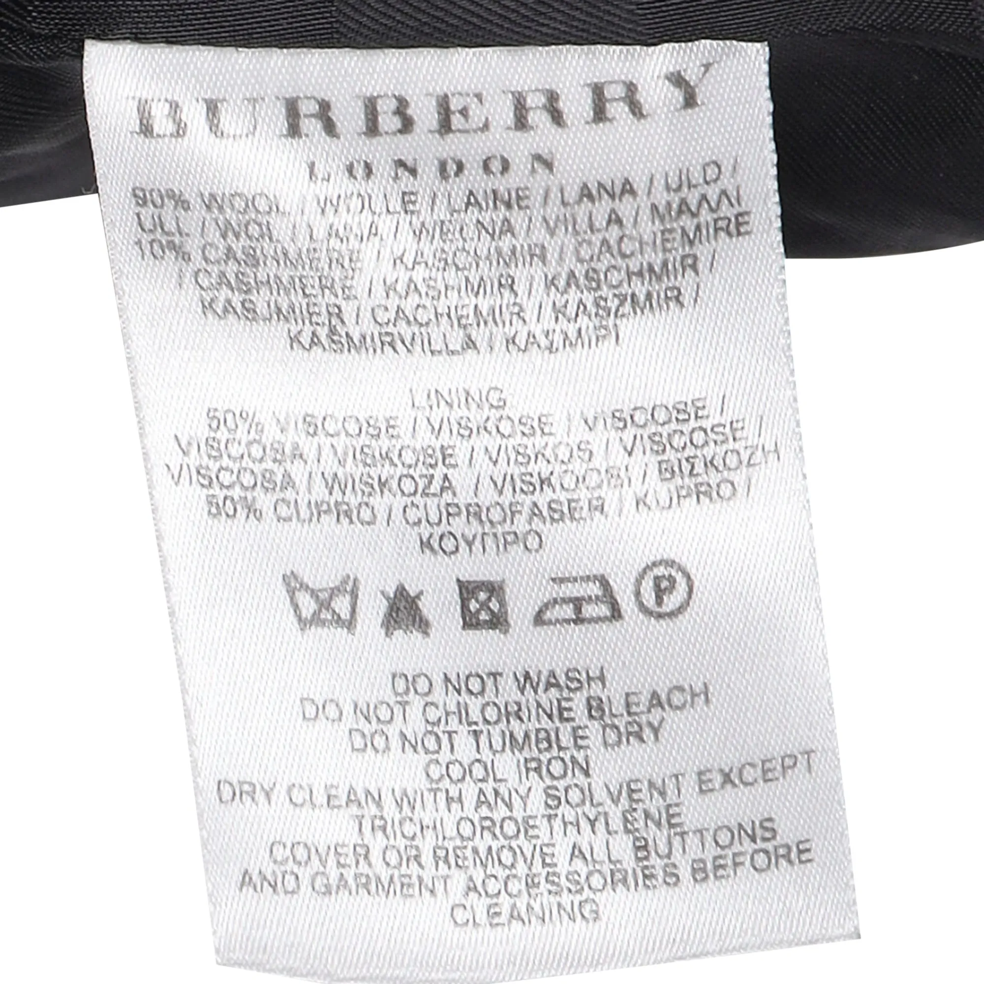 Burberry London Double-Breasted Peacoat in Black Wool