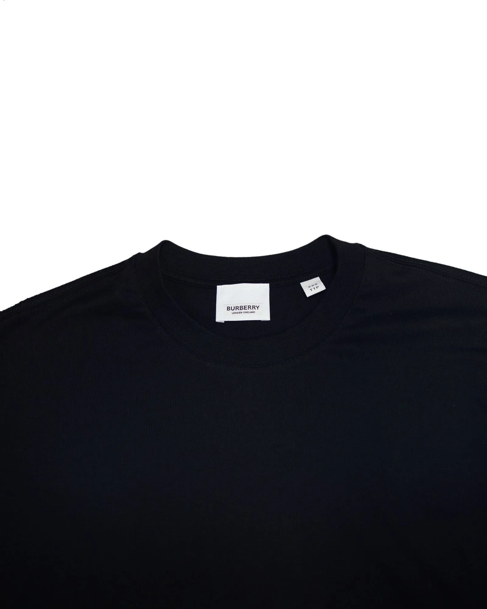 Burberry Striped Ruffled-Sleeve Oversized T-shirt In Black Cotton