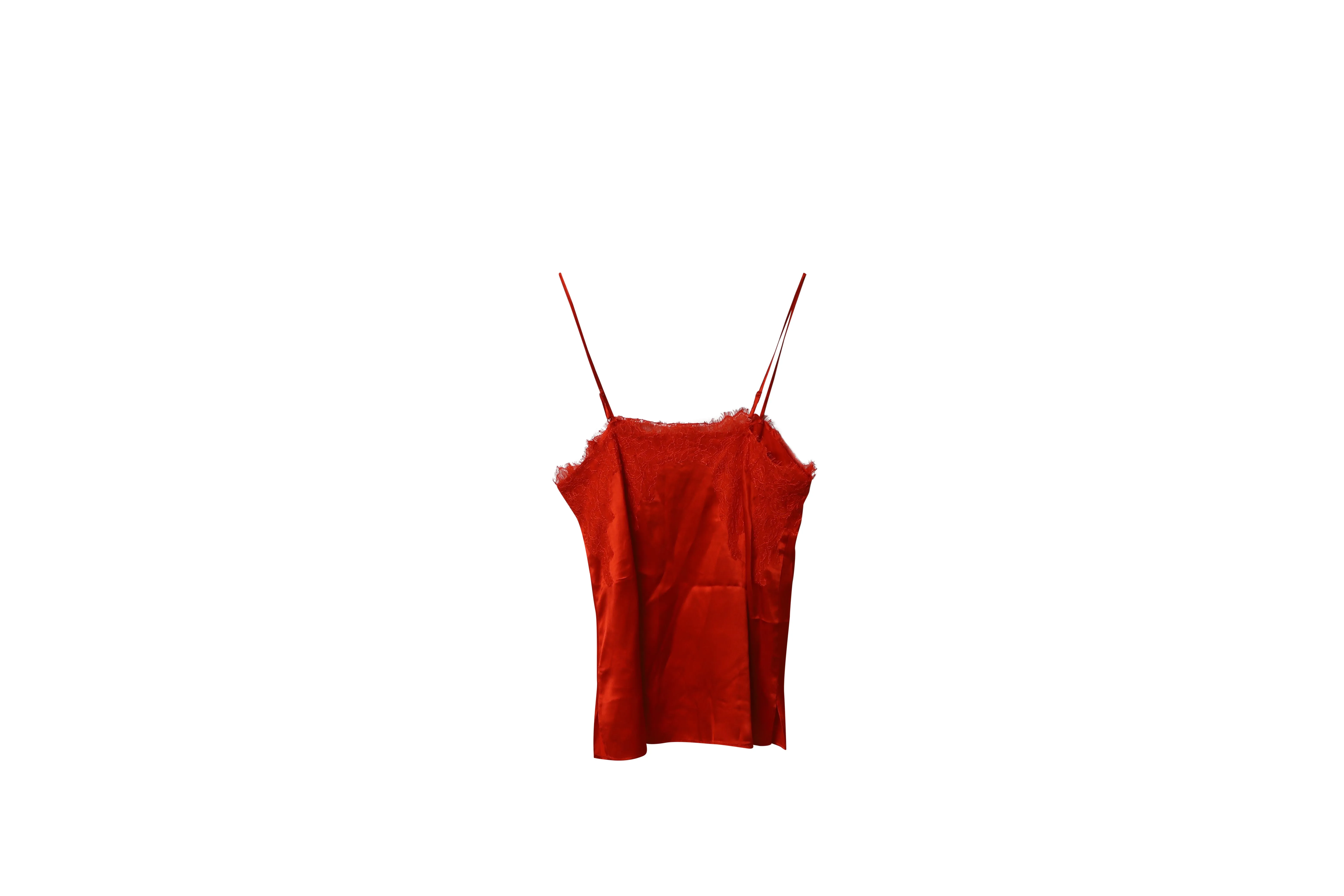 Cami NYC Lace Camisole in Red Silk