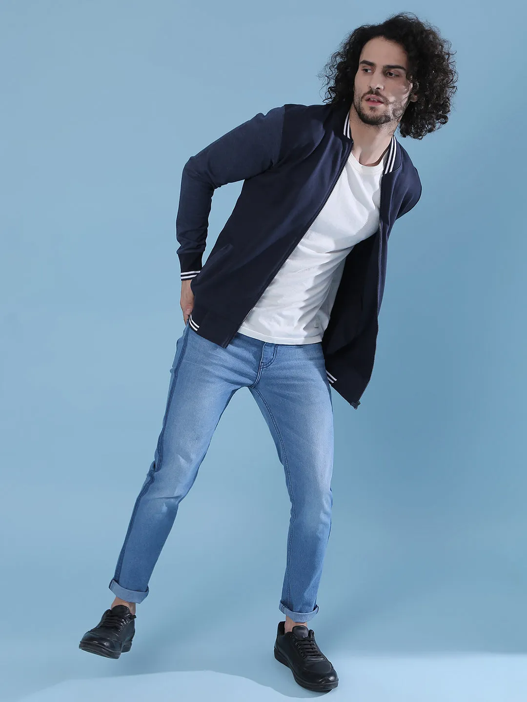 Campus Sutra Men Full Sleeve Stylish Casual Windcheater Varsity Jacket