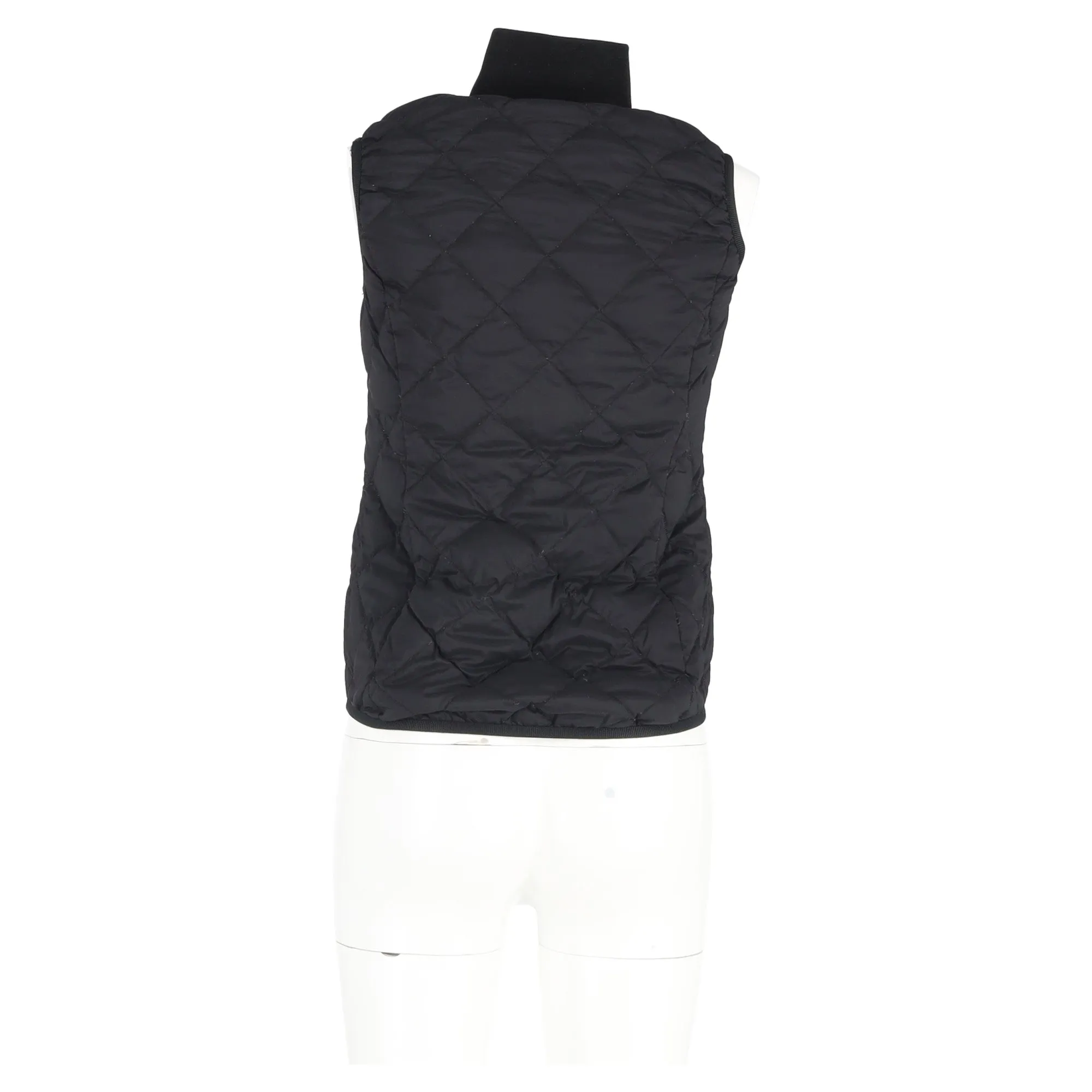 Canada Goose Logo Patch Down Vest Jacket in Black Polyamide