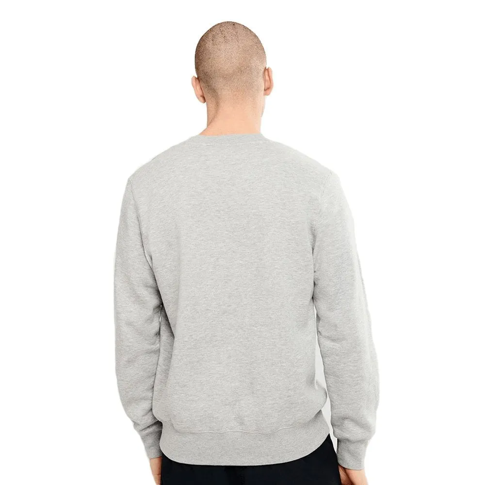 CHAMPION MEN'S SCRIPT OXFORD GREY CREW SWEATSHIRT