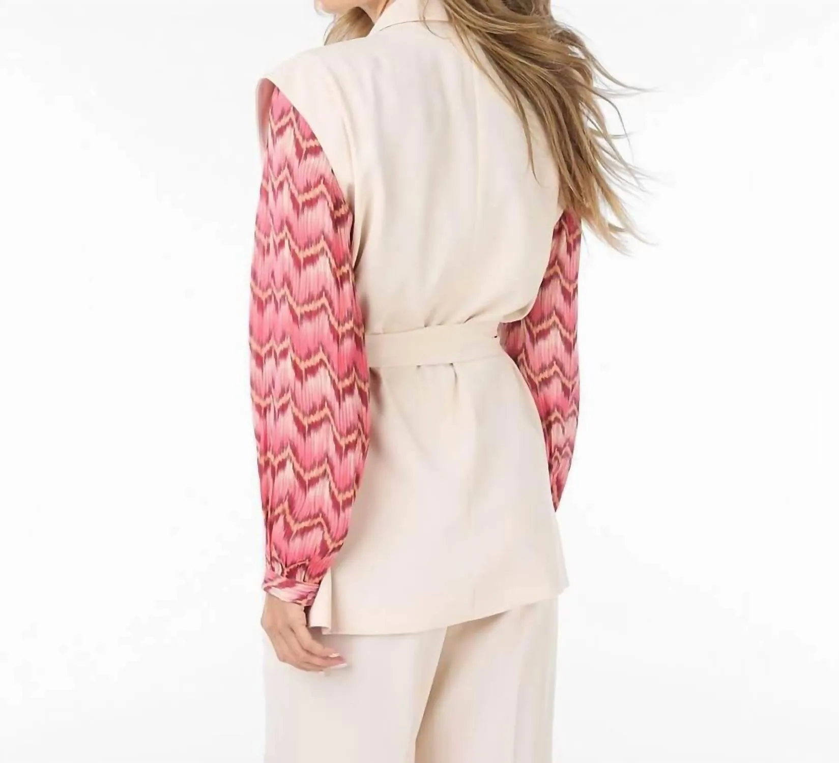 City Twill Gilet In Sand