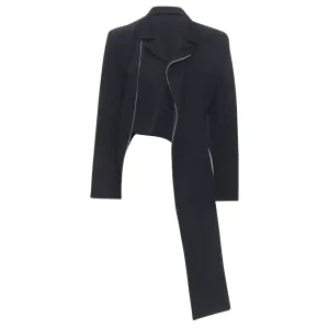 Comme Des Garcons cotton asymmetric cut biker coat