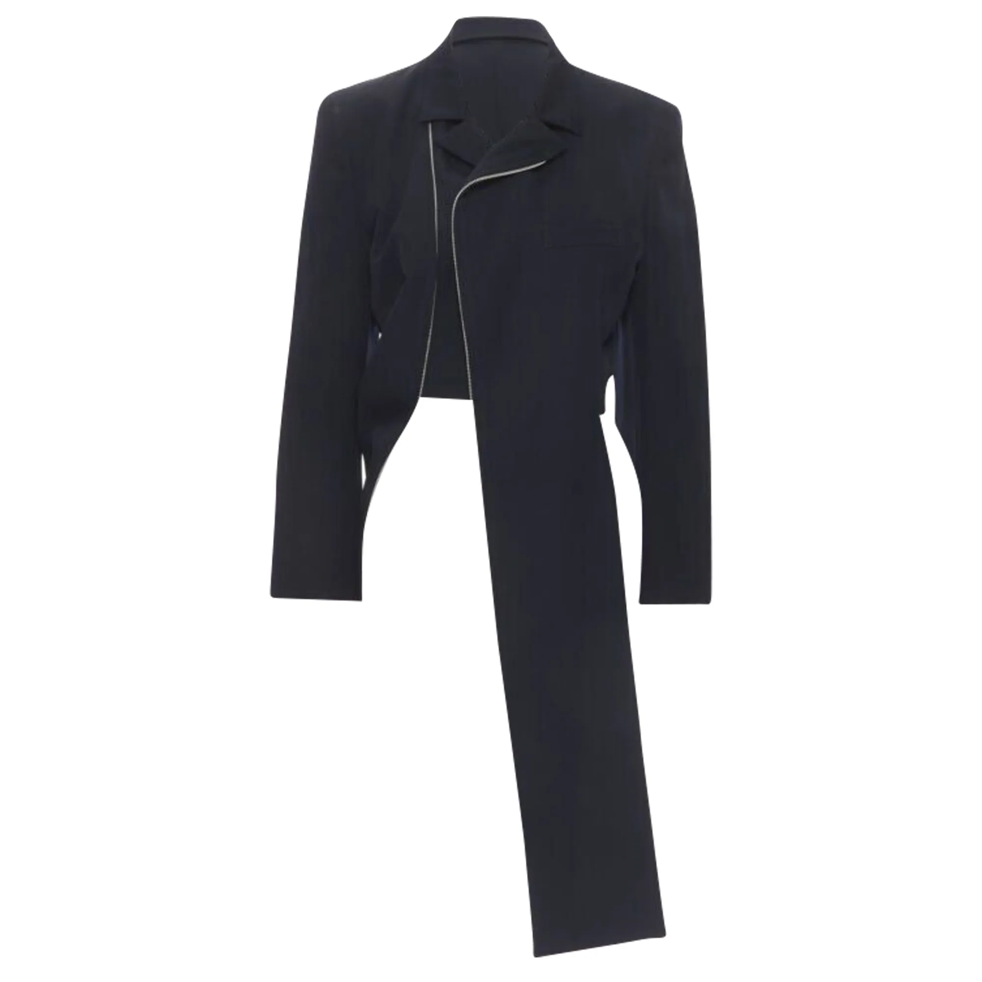 Comme Des Garcons cotton asymmetric cut biker coat