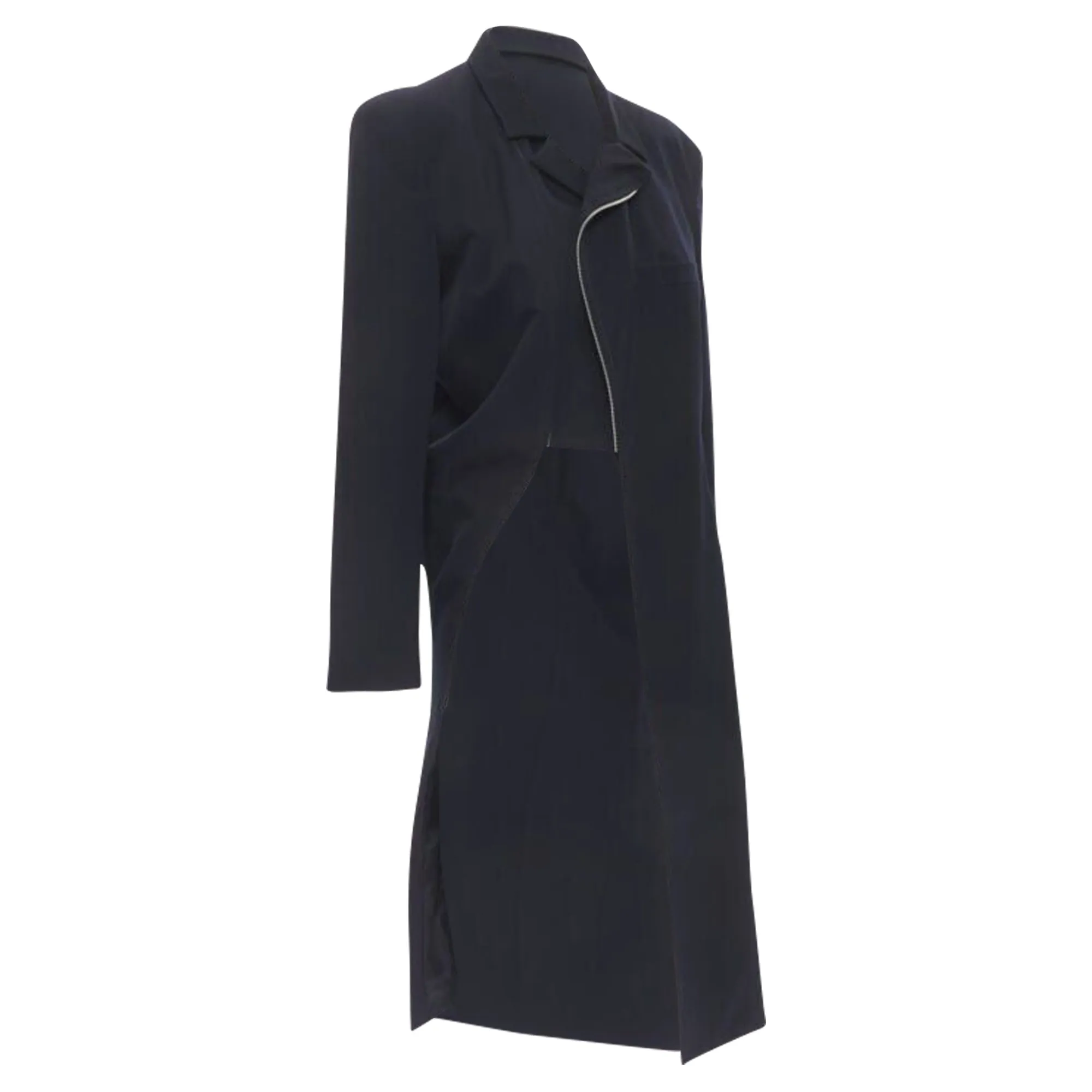 Comme Des Garcons cotton asymmetric cut biker coat