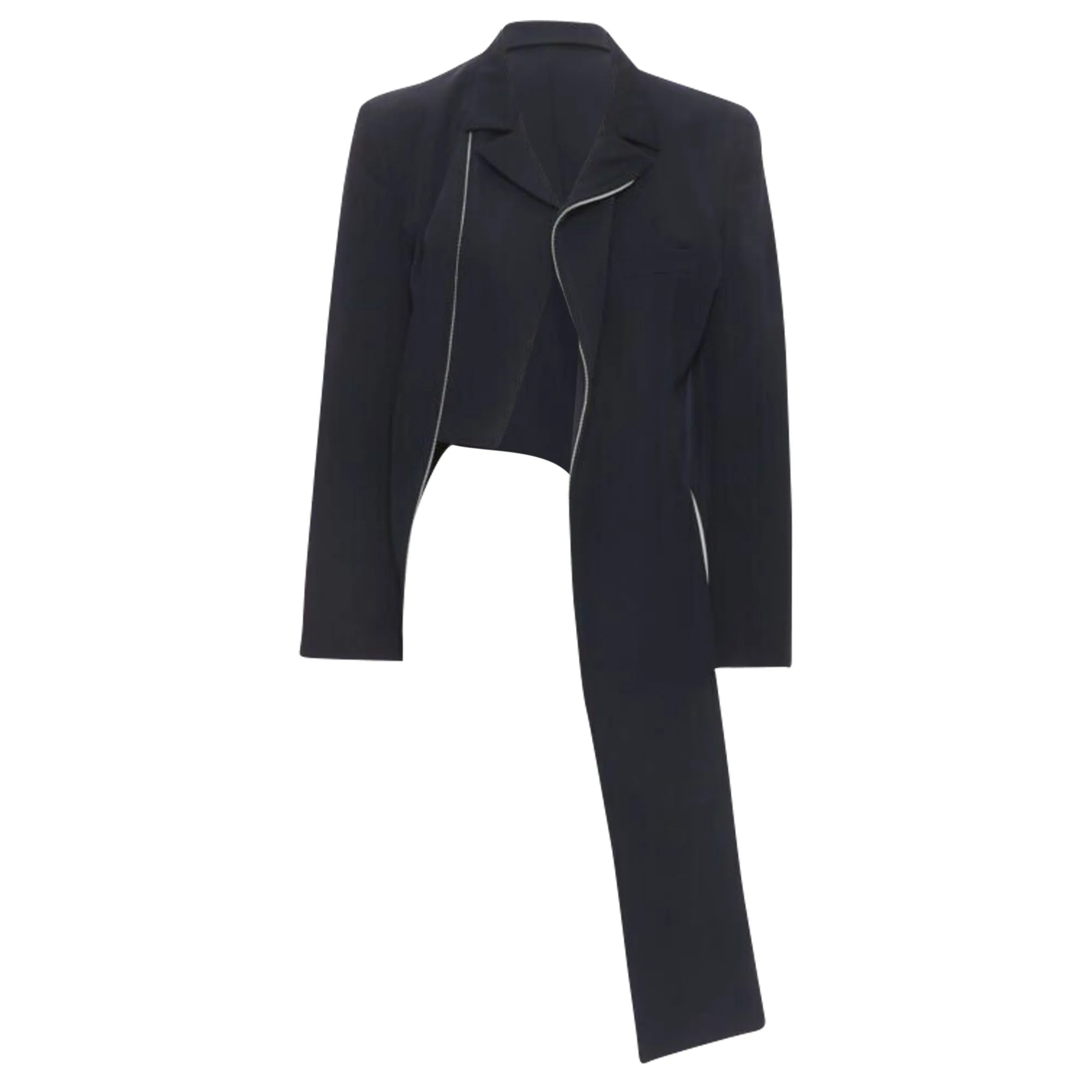 Comme Des Garcons cotton asymmetric cut biker coat