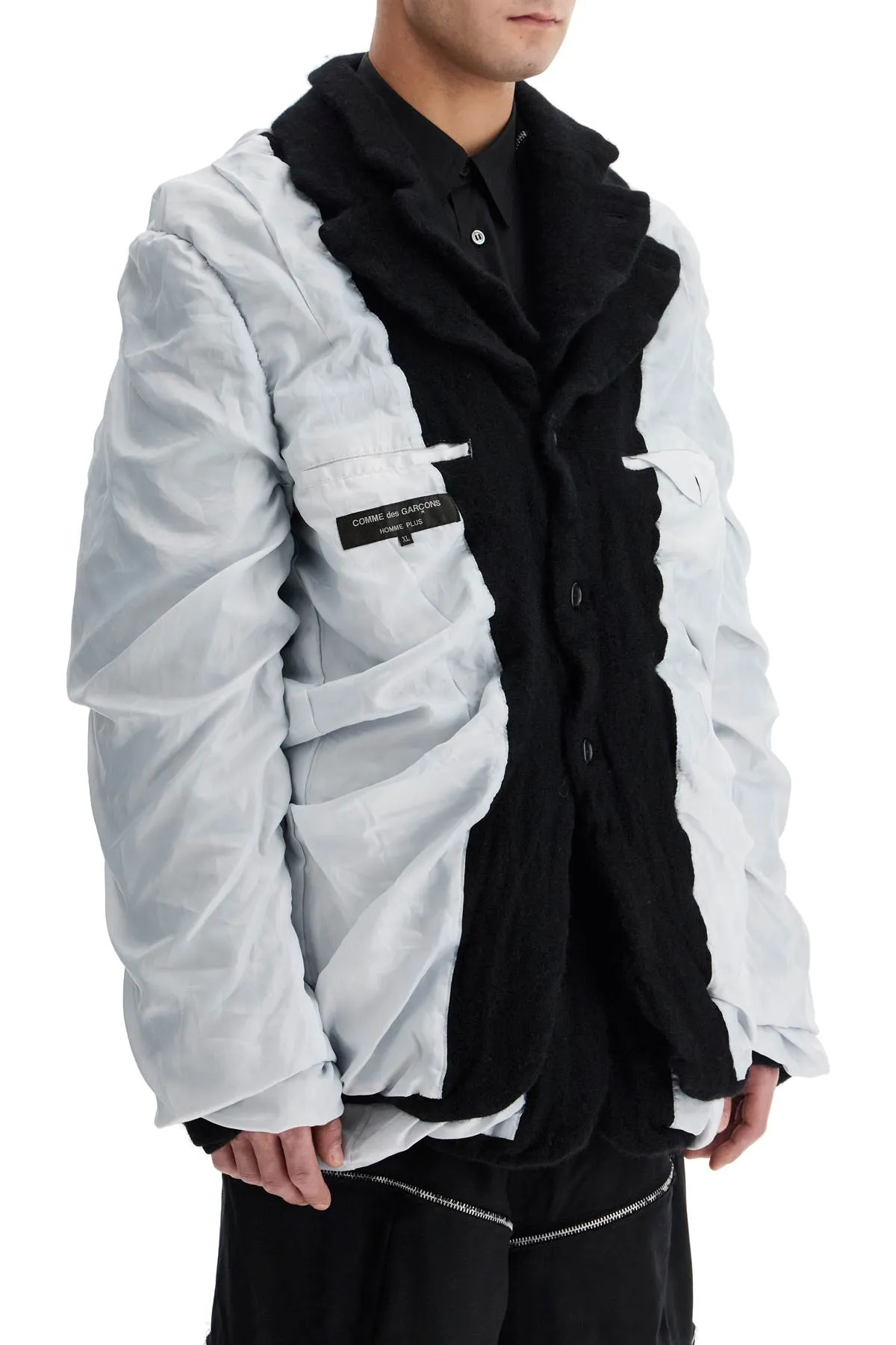Comme Des Garcons Homme Plus Men's Laye Jacket With Inside Out Effect