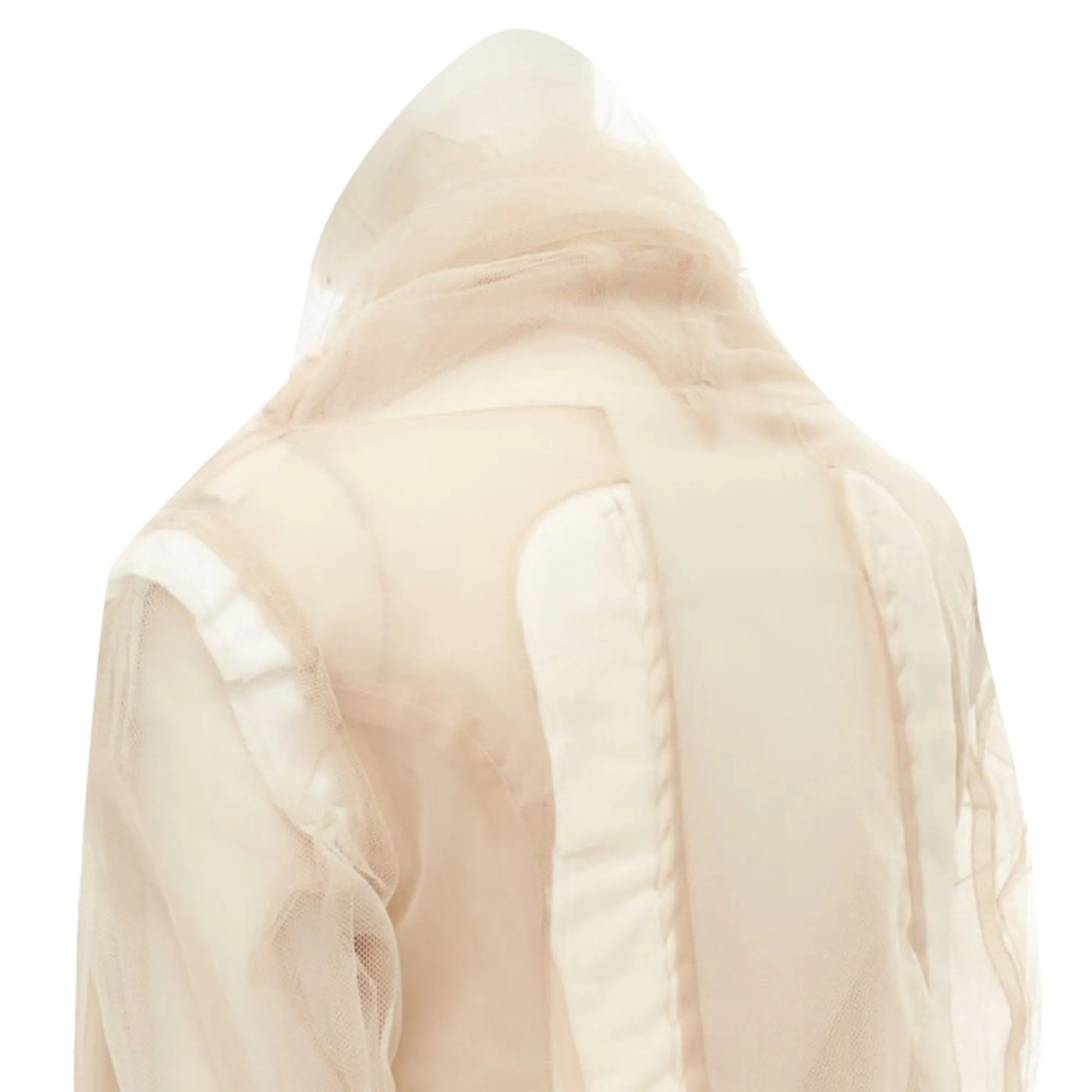 Comme Des Garcons nude deconstructed inside out tulle jacket