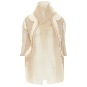 Comme Des Garcons nude deconstructed inside out tulle jacket