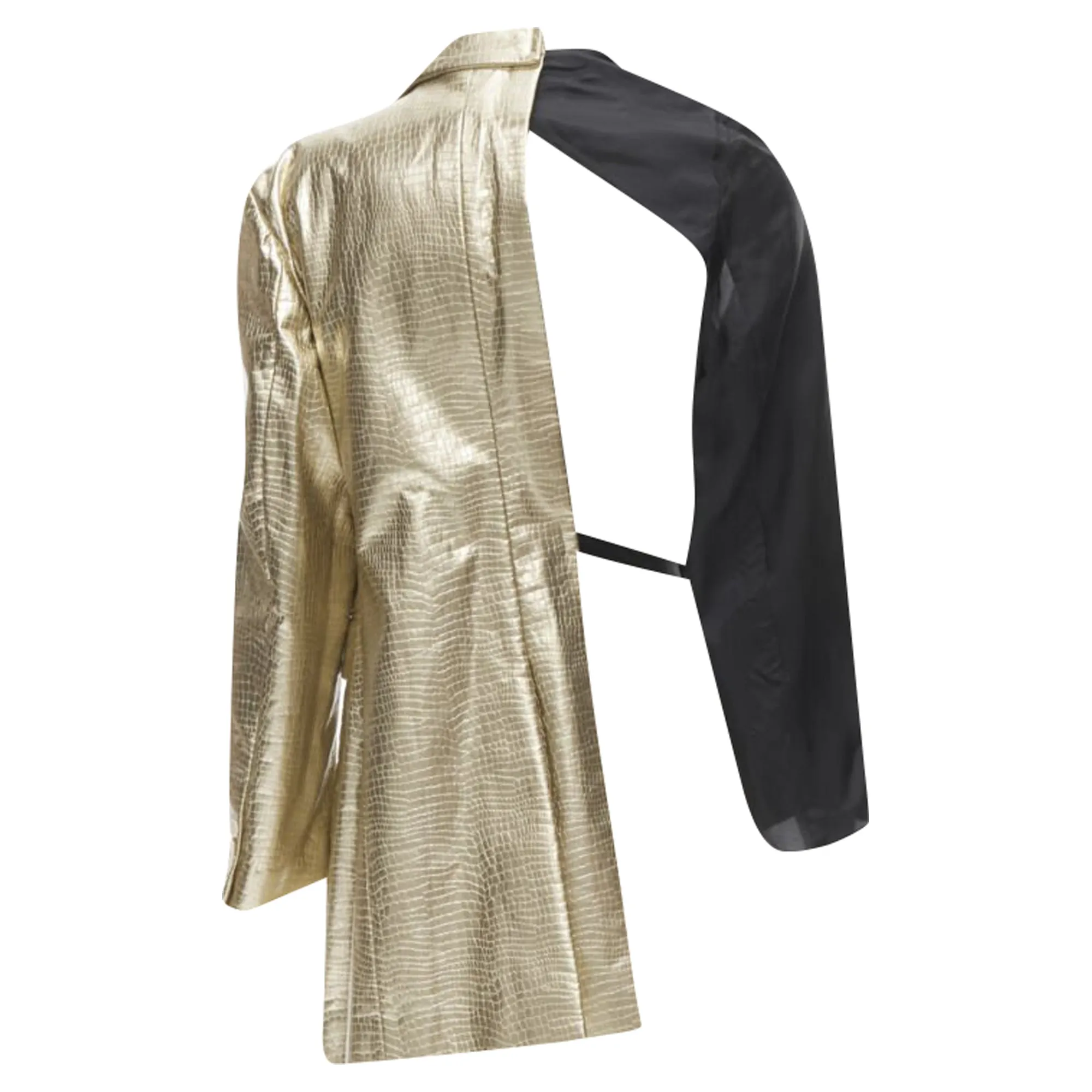 Comme Des Garcons pleated harness asymmetric open jacket