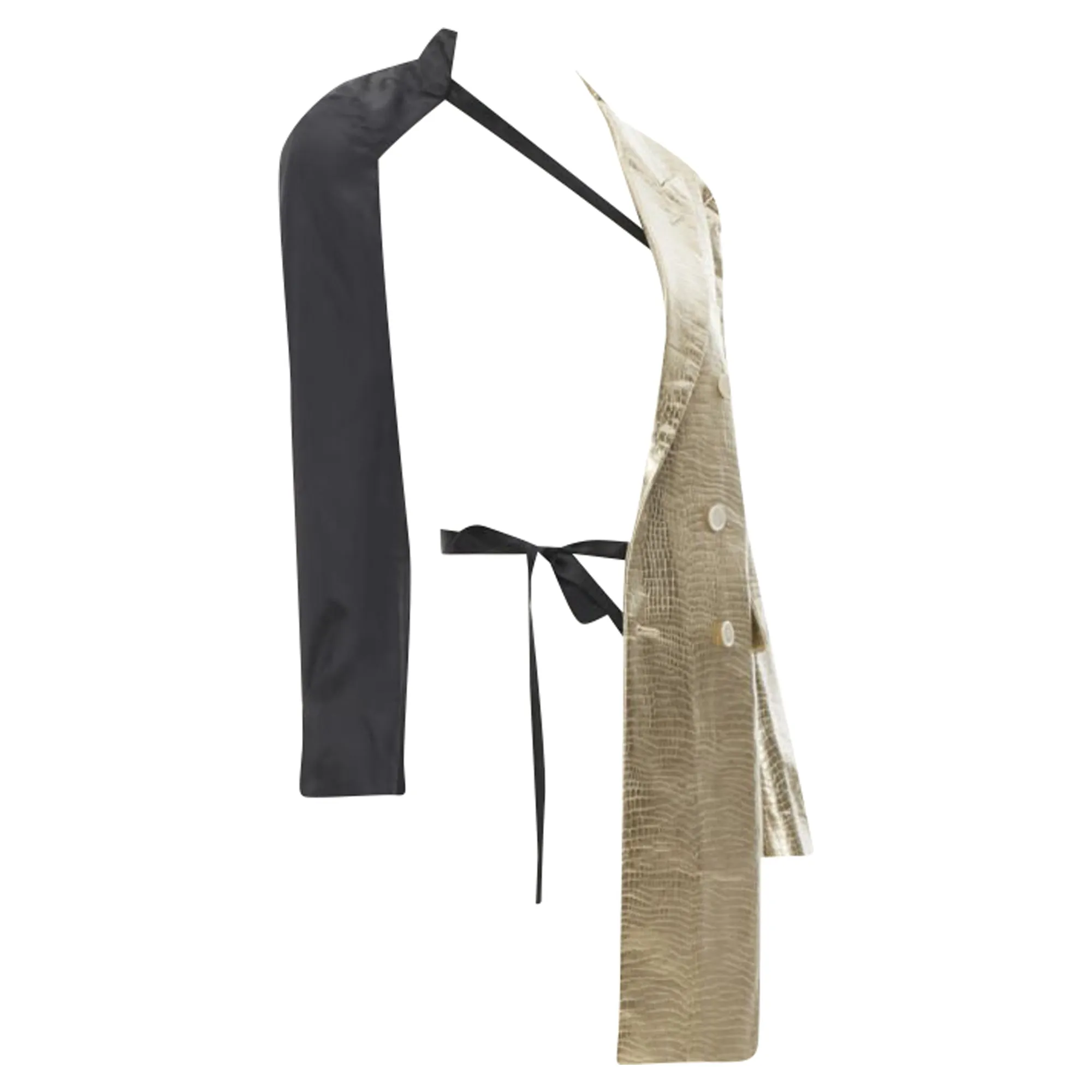 Comme Des Garcons pleated harness asymmetric open jacket