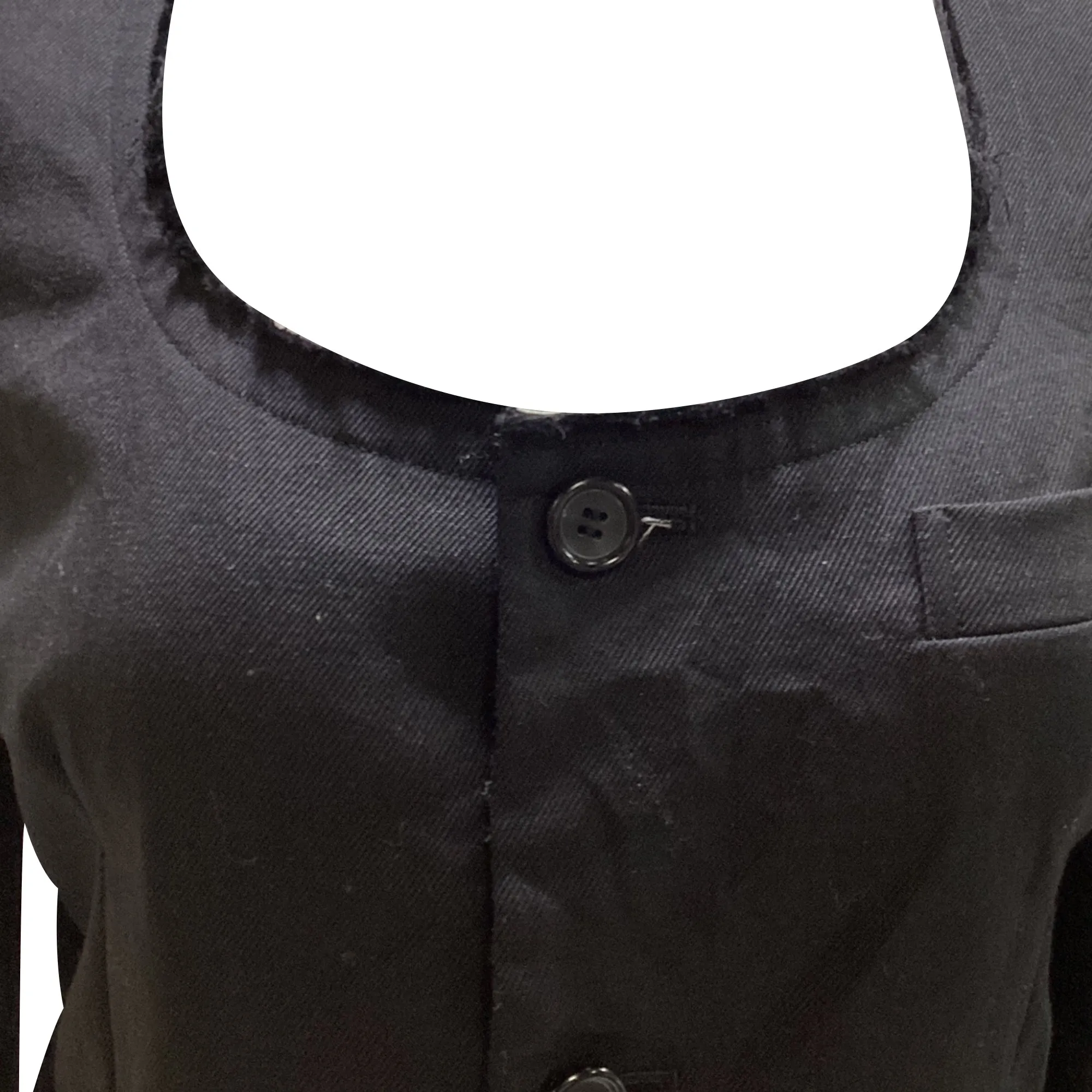 Comme des Garçons Frayed Jacket in Black Wool