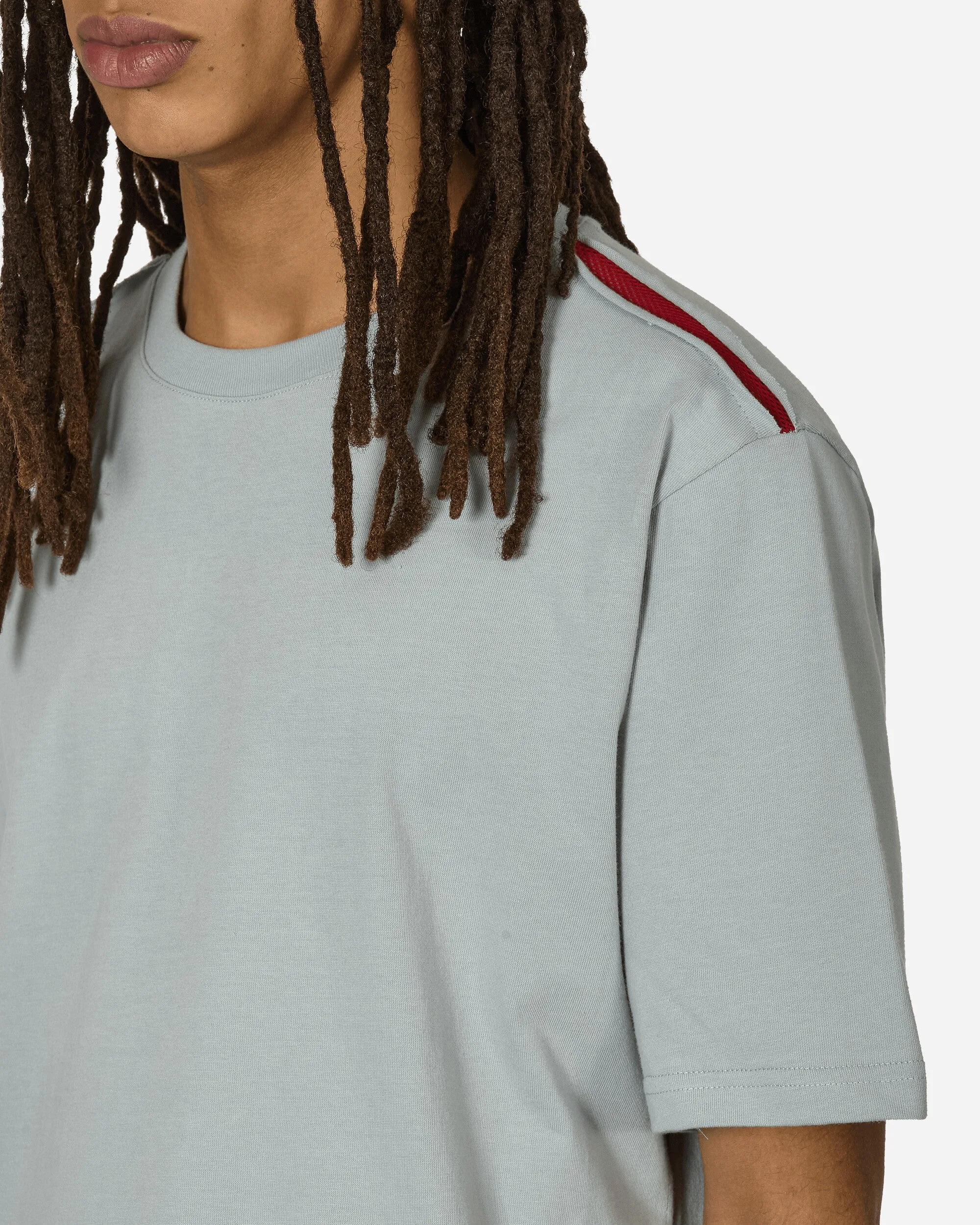 Contrast Mesh Panel T-Shirt Misty Blue