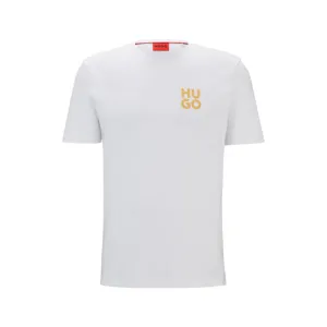 Cotton-jersey T-shirt with stacked logo print