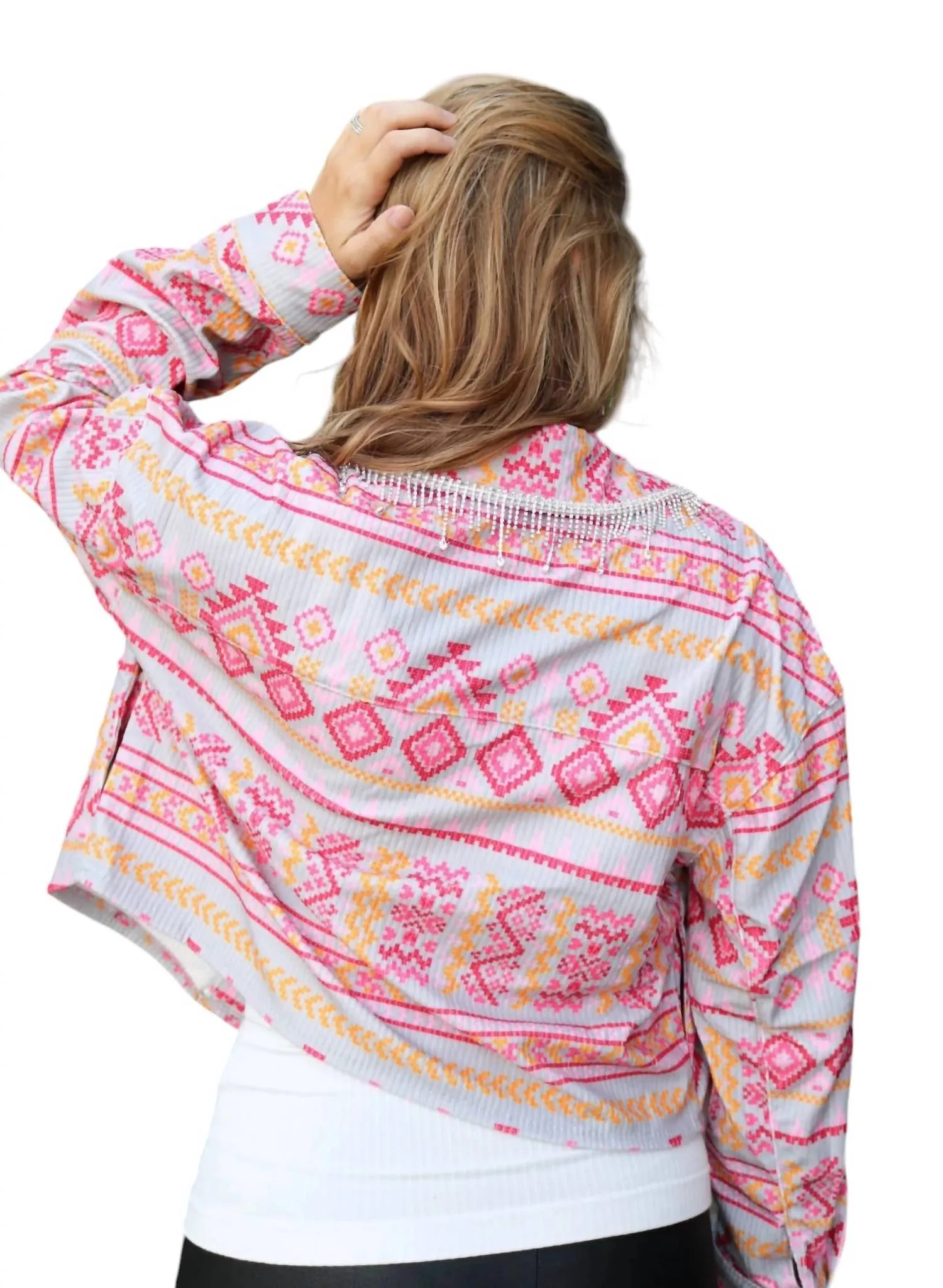 Cowgirl Barbie Jacket In Pink Multi