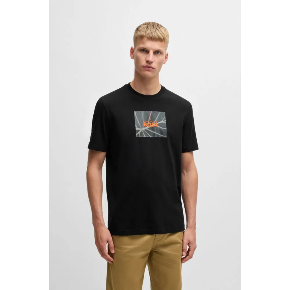 Crew-neck T-shirt in cotton with seasonal artwork