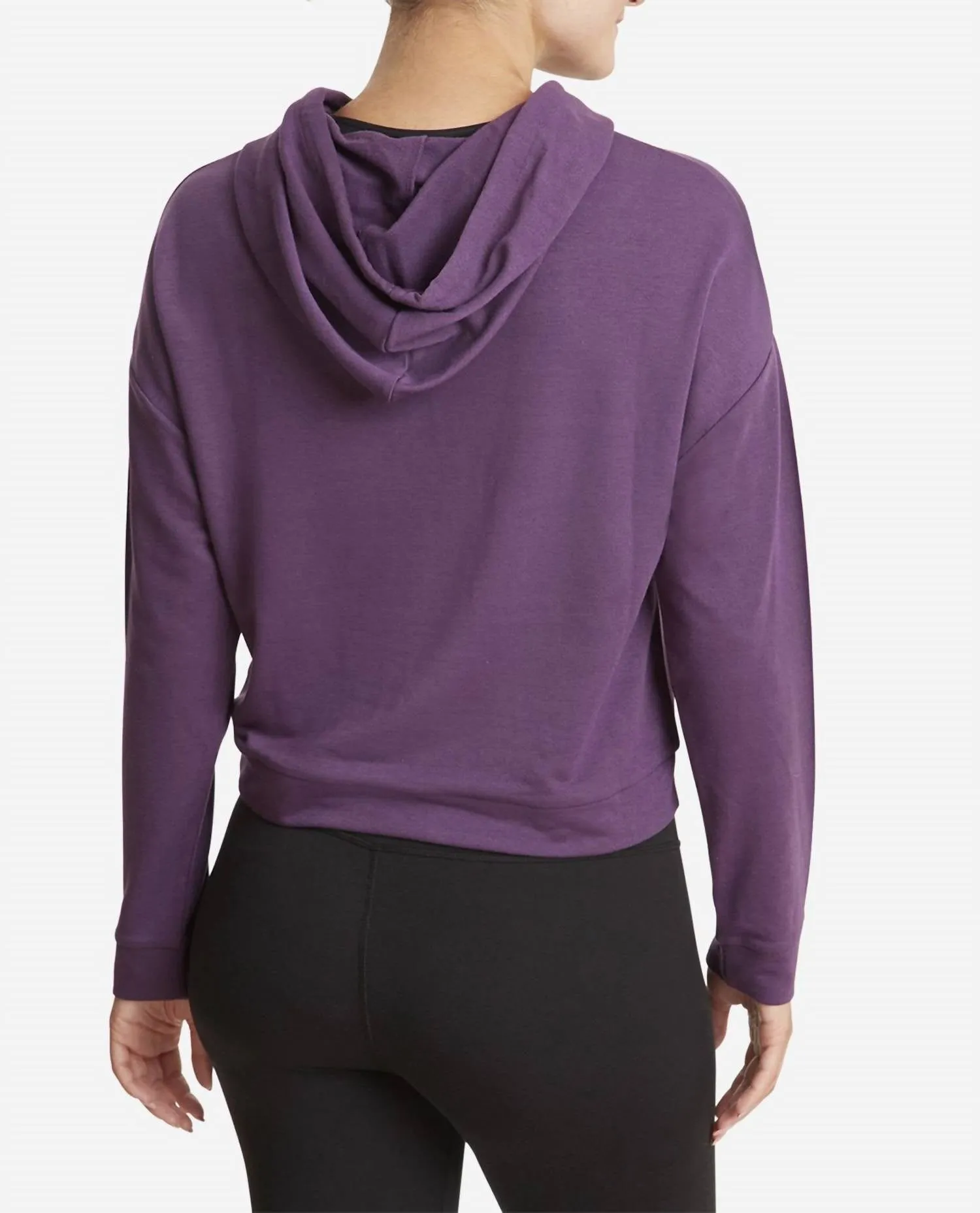 Cropped French Terry Hoodie In Cosmos
