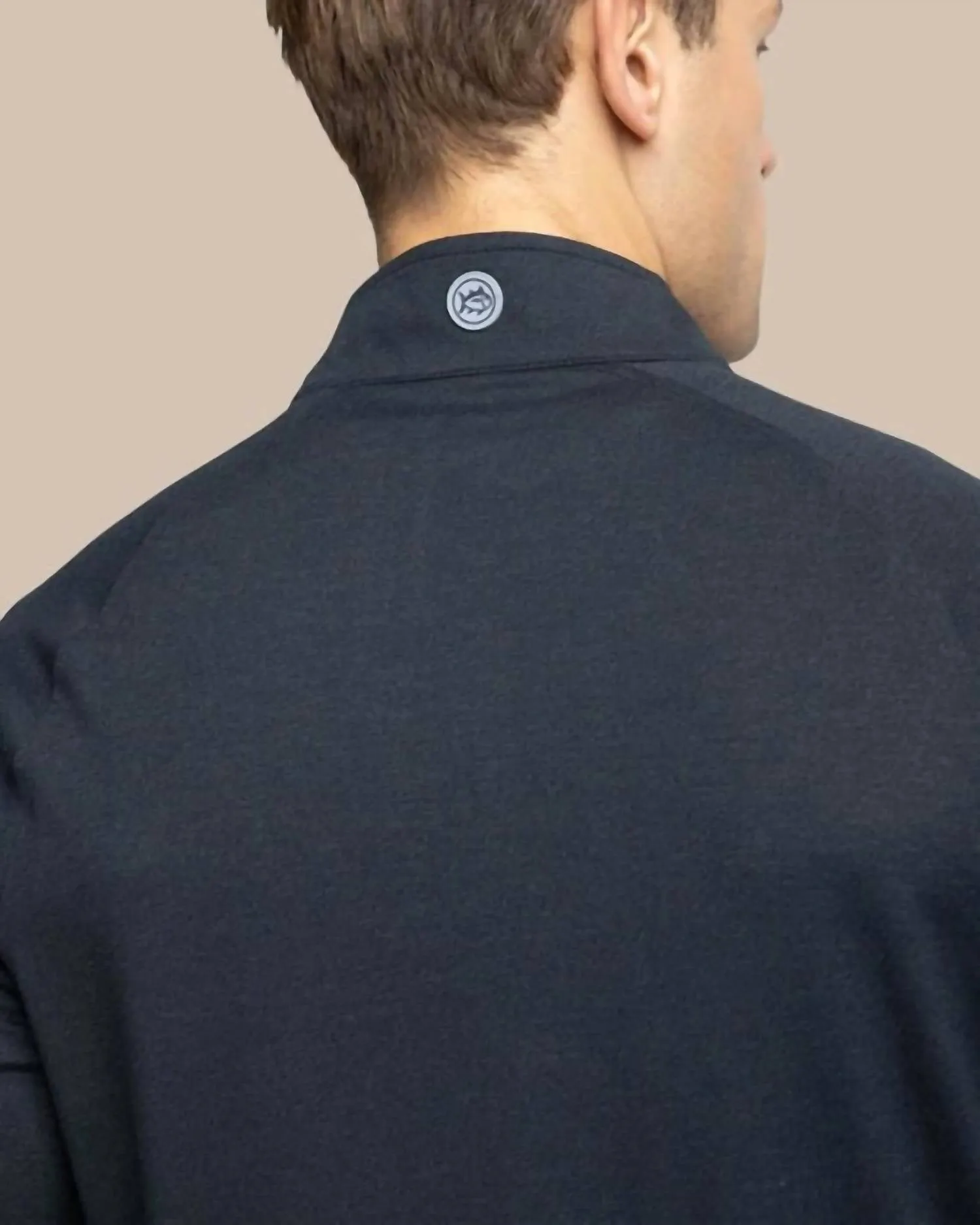 Cruiser Heather Quarter Zip In Heather Caviar Black