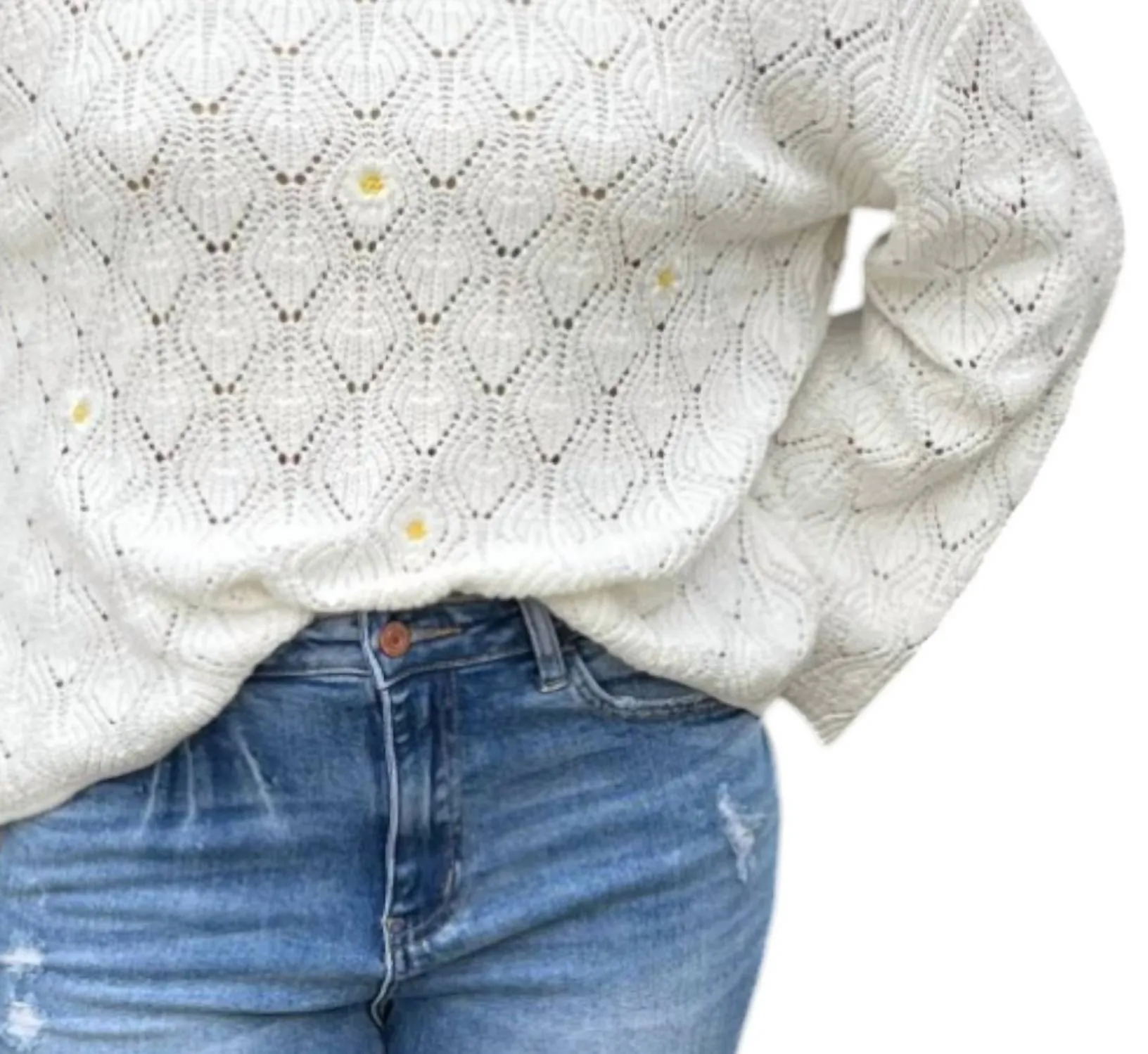 Daisy May Sweater In White