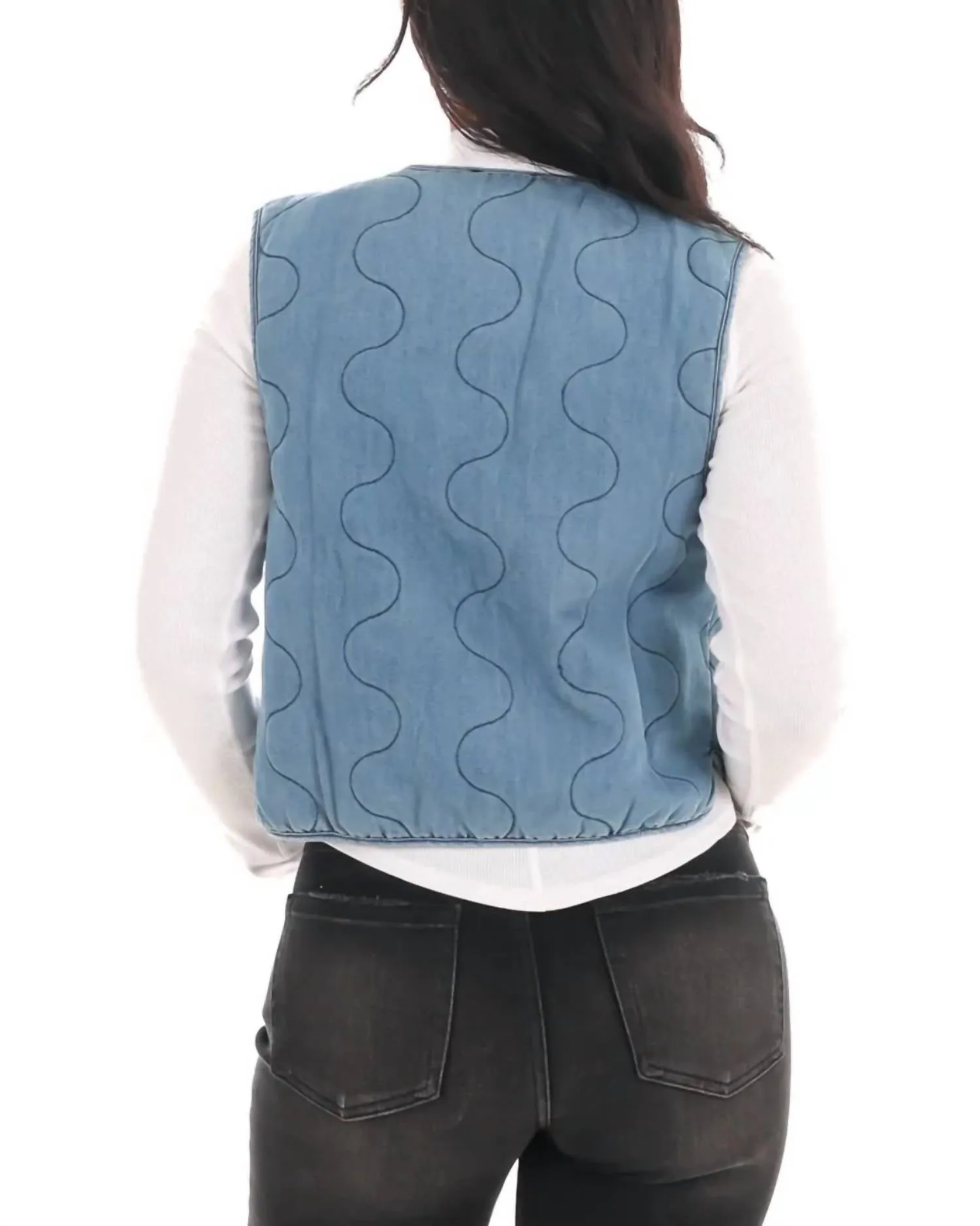 Denim Darling Bow Vest