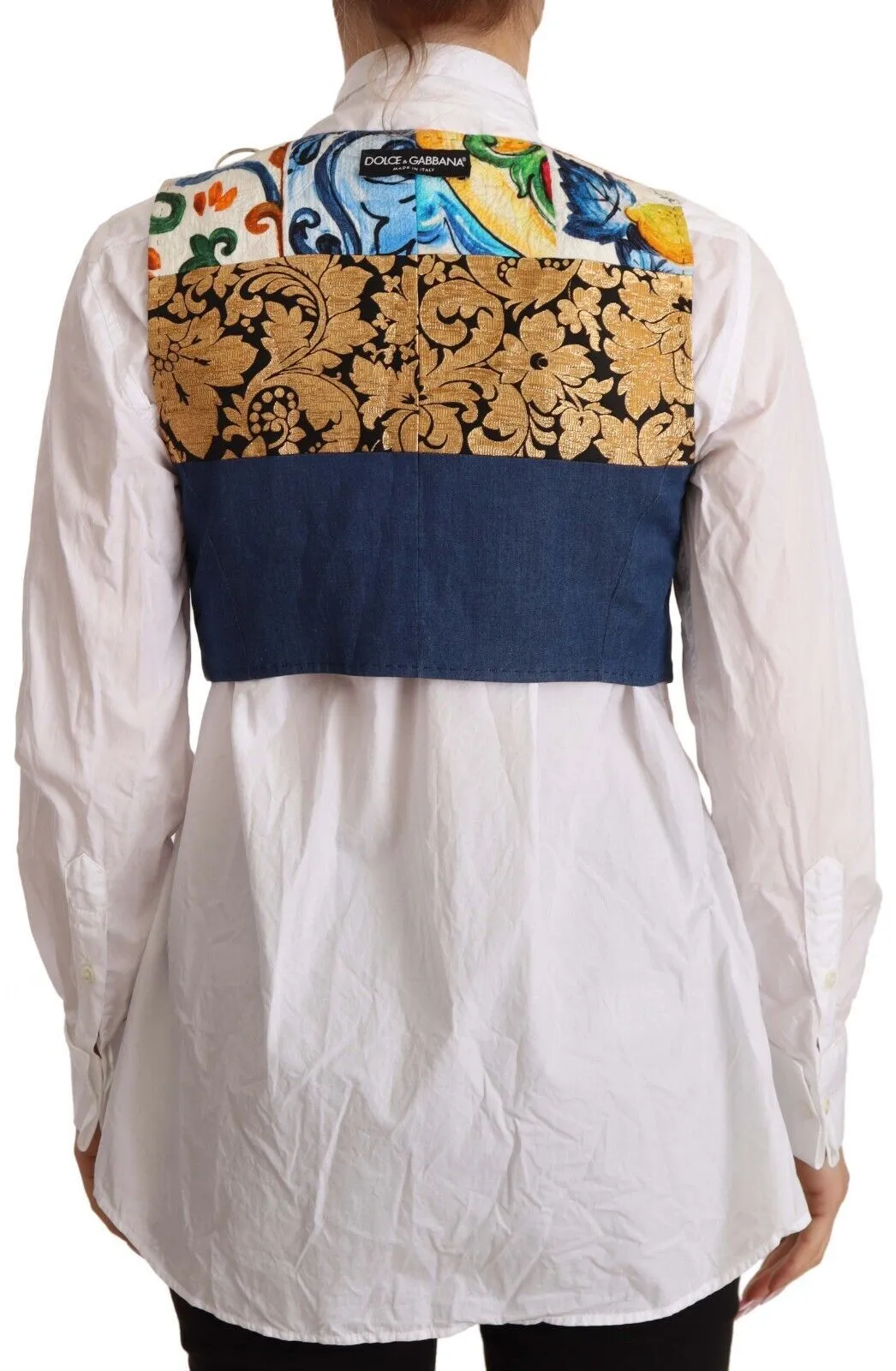 Dolce & Gabbana Cropped Vest Top with Button Women's Accents