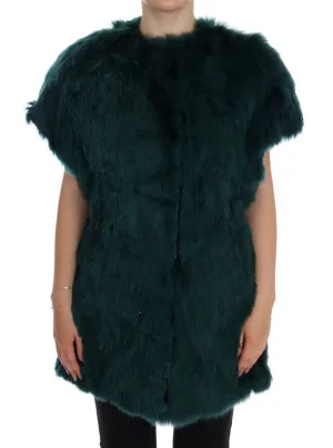 Dolce & Gabbana Exquisite Alpaca Fur Long Women's Vest
