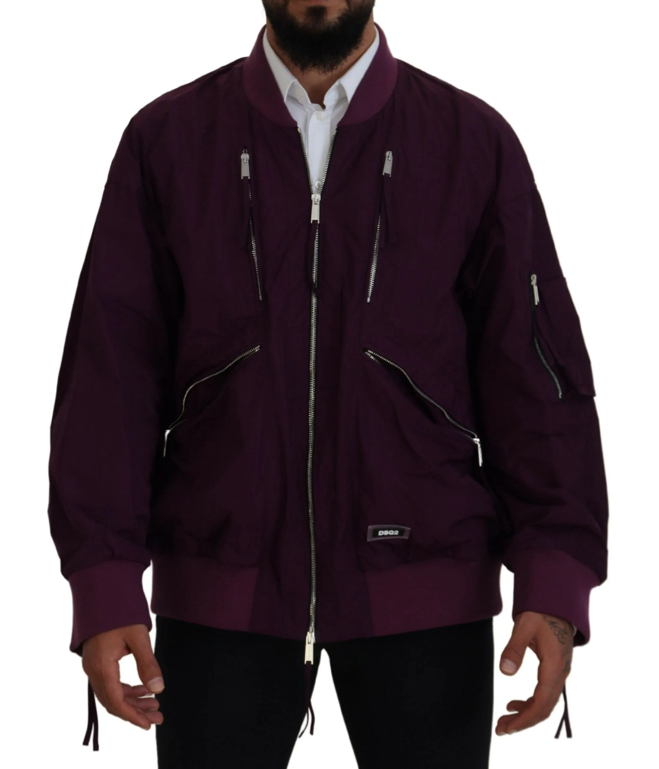 Dsqua²  Polyester Full Zipper Bomber Men's Jacket