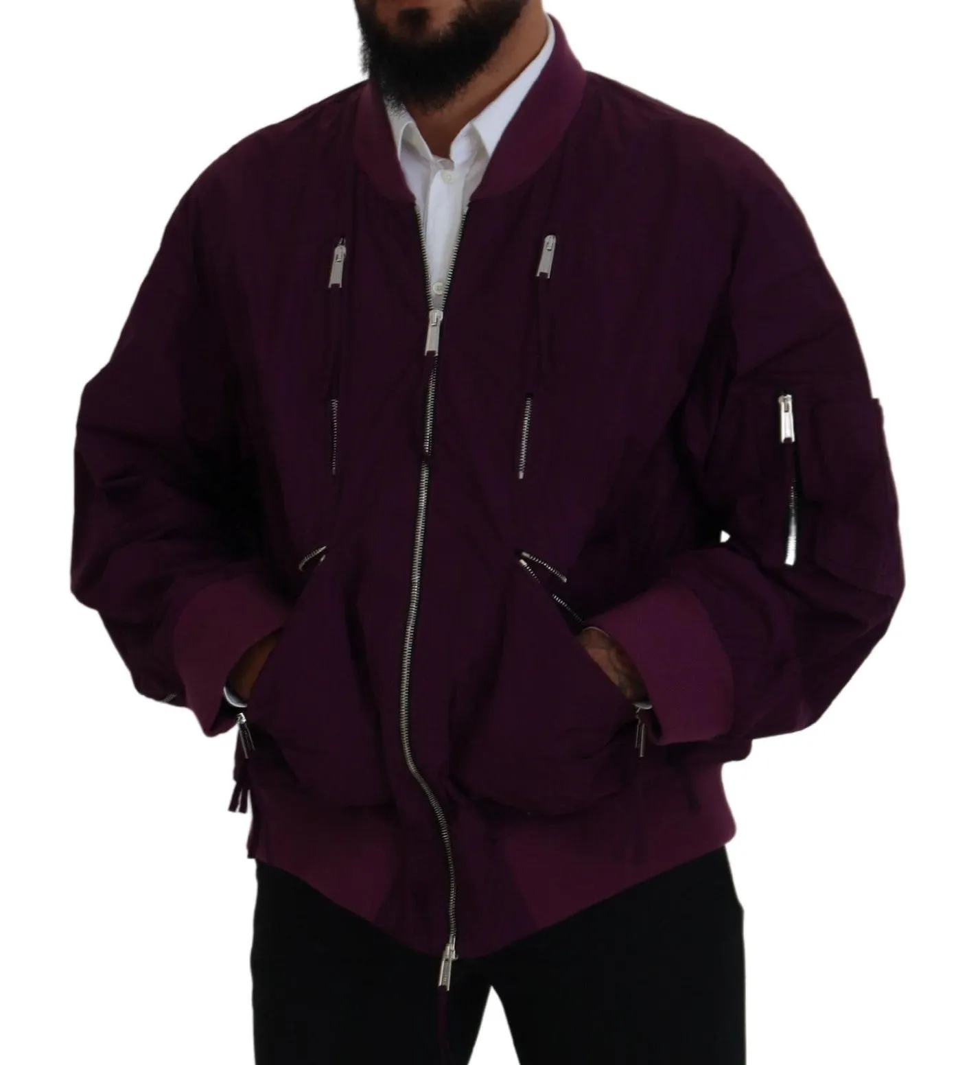 Dsqua²  Polyester Full Zipper Bomber Men's Jacket