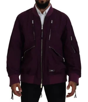 Dsqua²  Polyester Full Zipper Bomber Men's Jacket