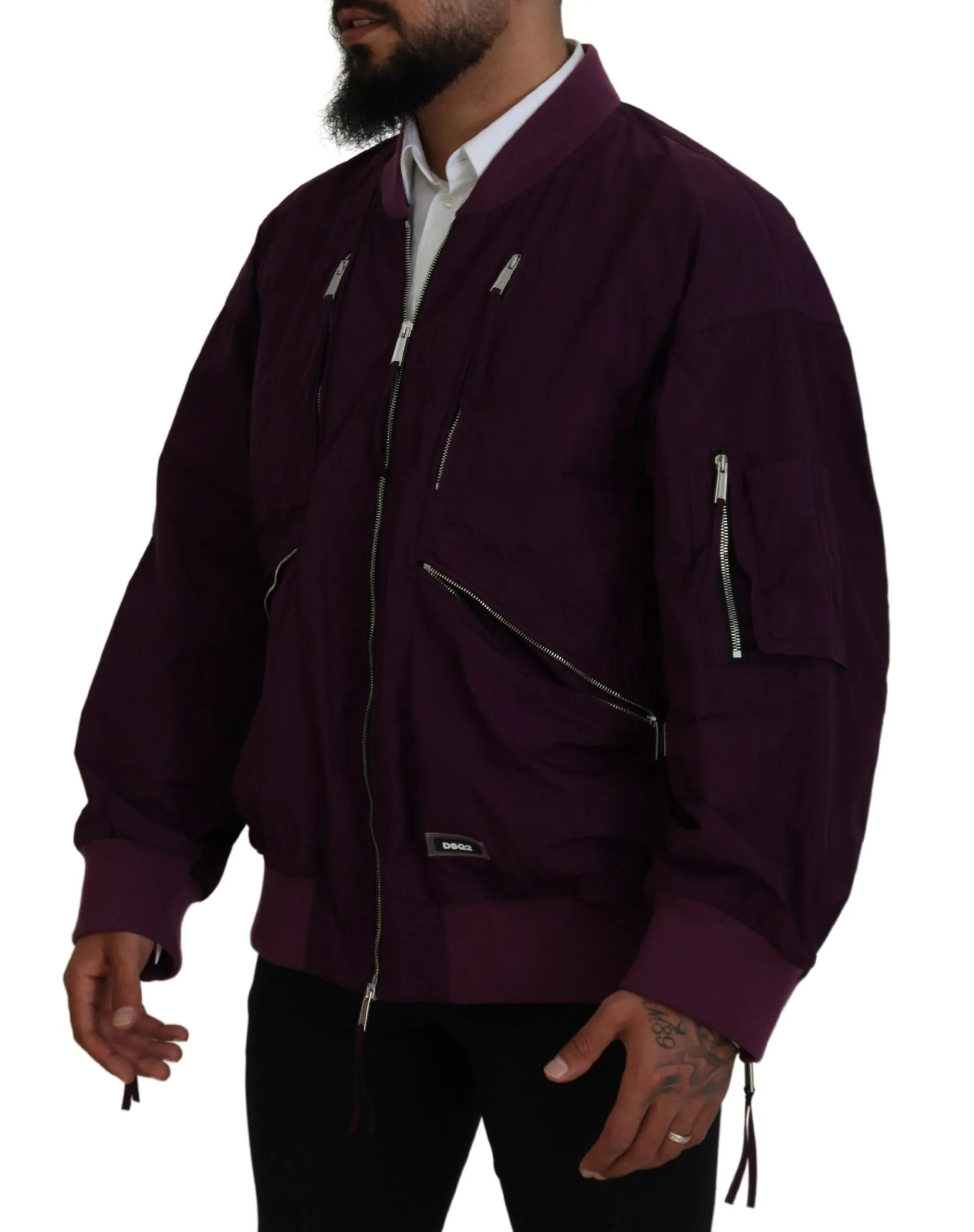 Dsqua²  Polyester Full Zipper Bomber Men's Jacket